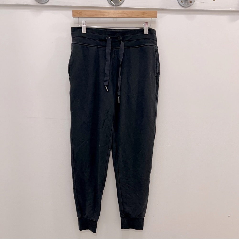 Athleta black joggers with ribbon ties